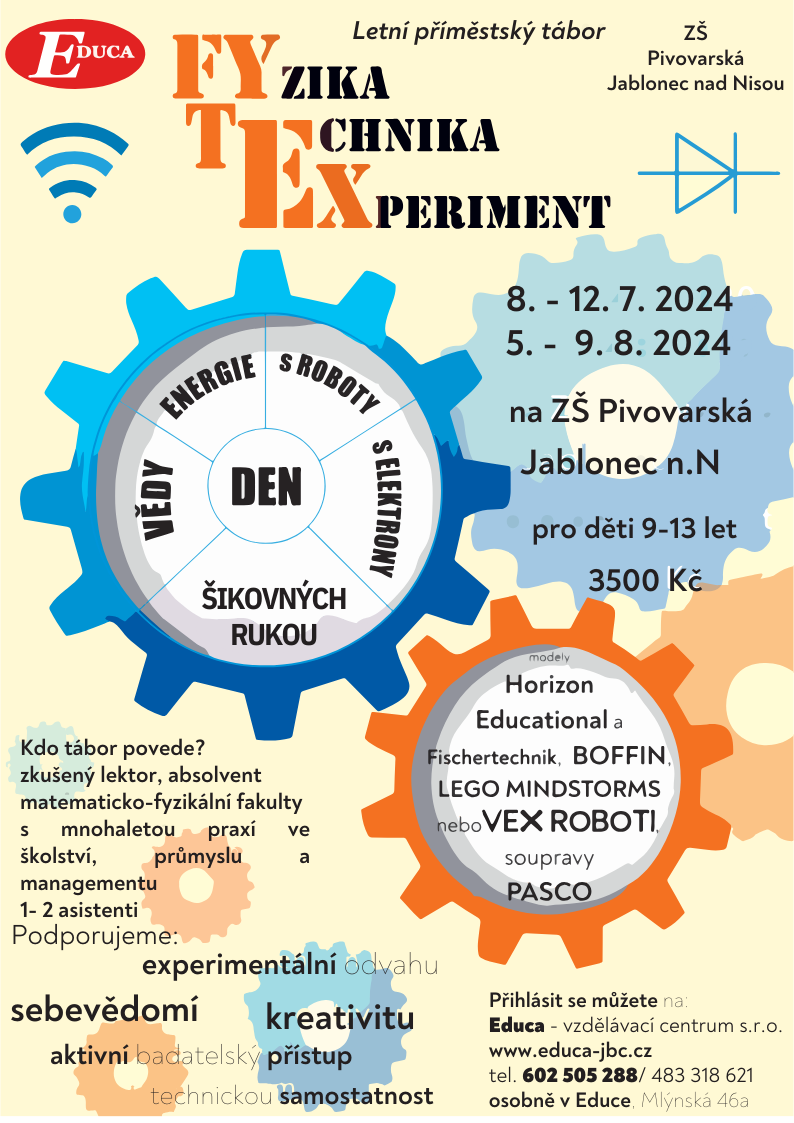 FYTEX - příměstský tábor fyziky, techniky a experimentování 2025